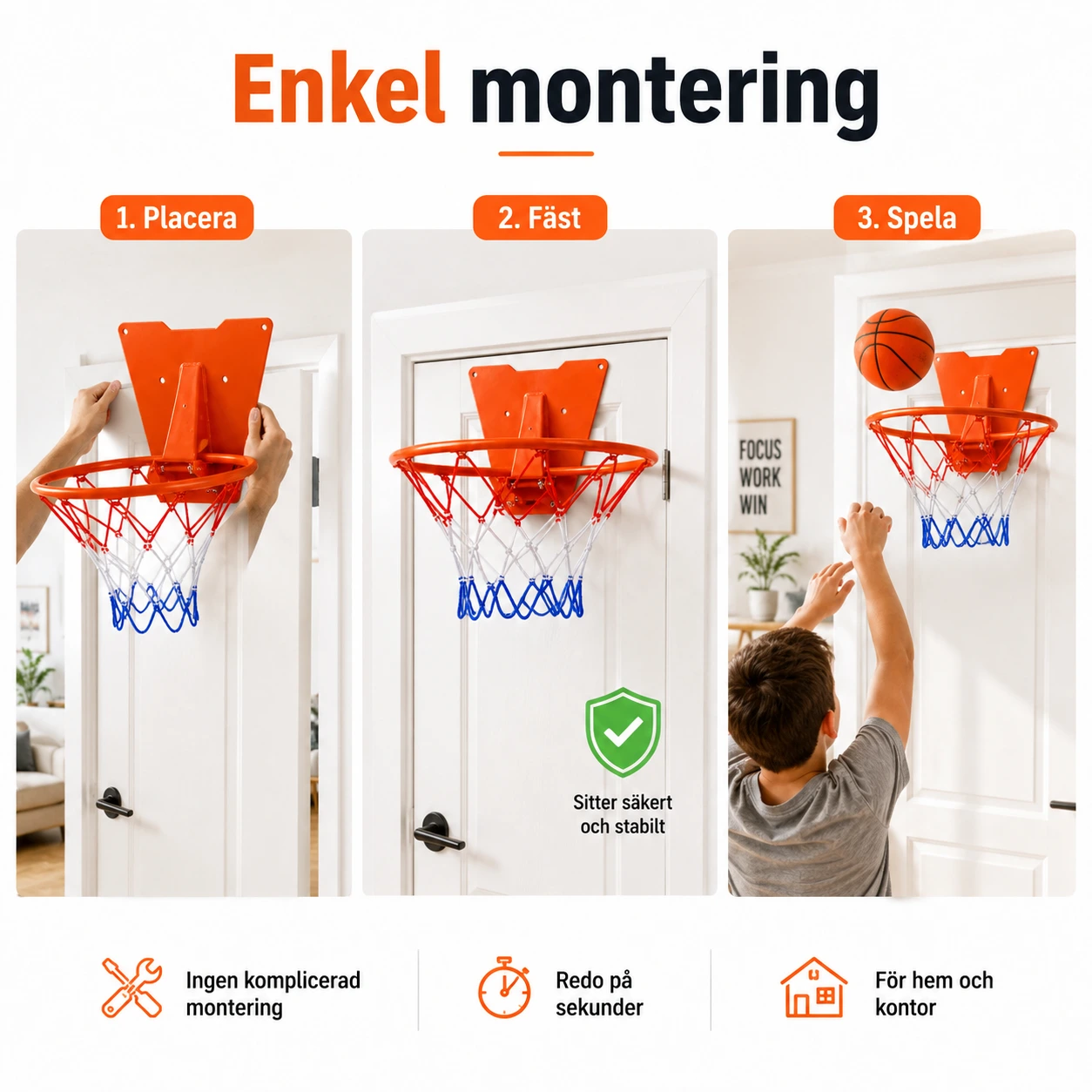 Tyst Basketset för Inomhusbruk