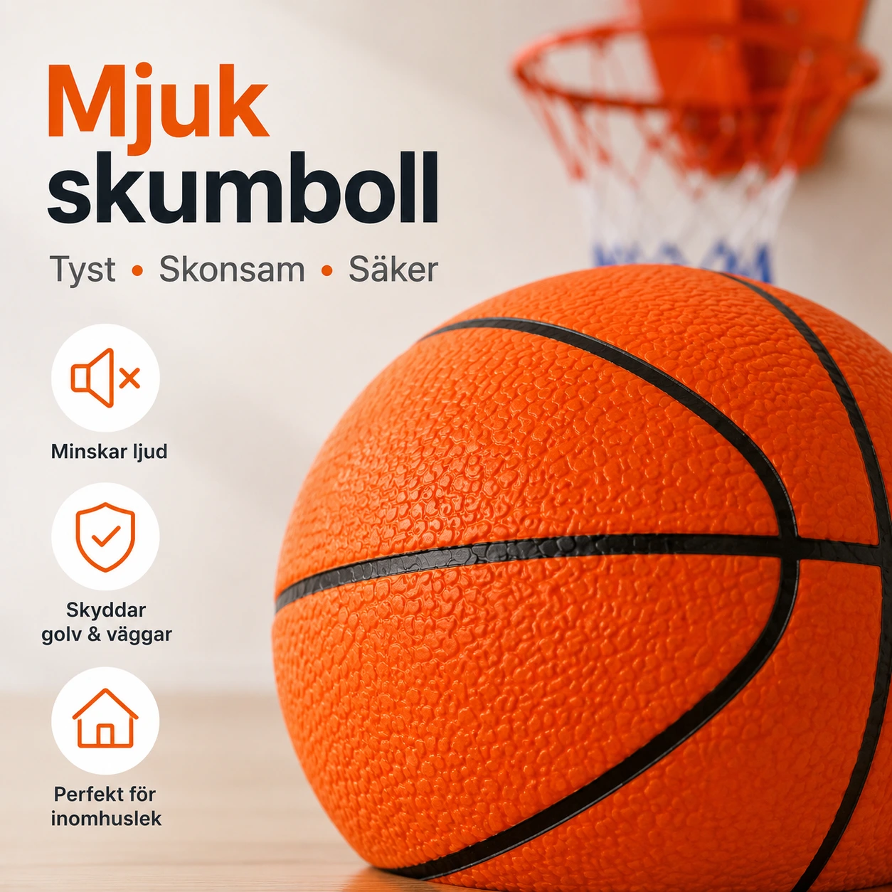 Tyst Basketset för Inomhusbruk