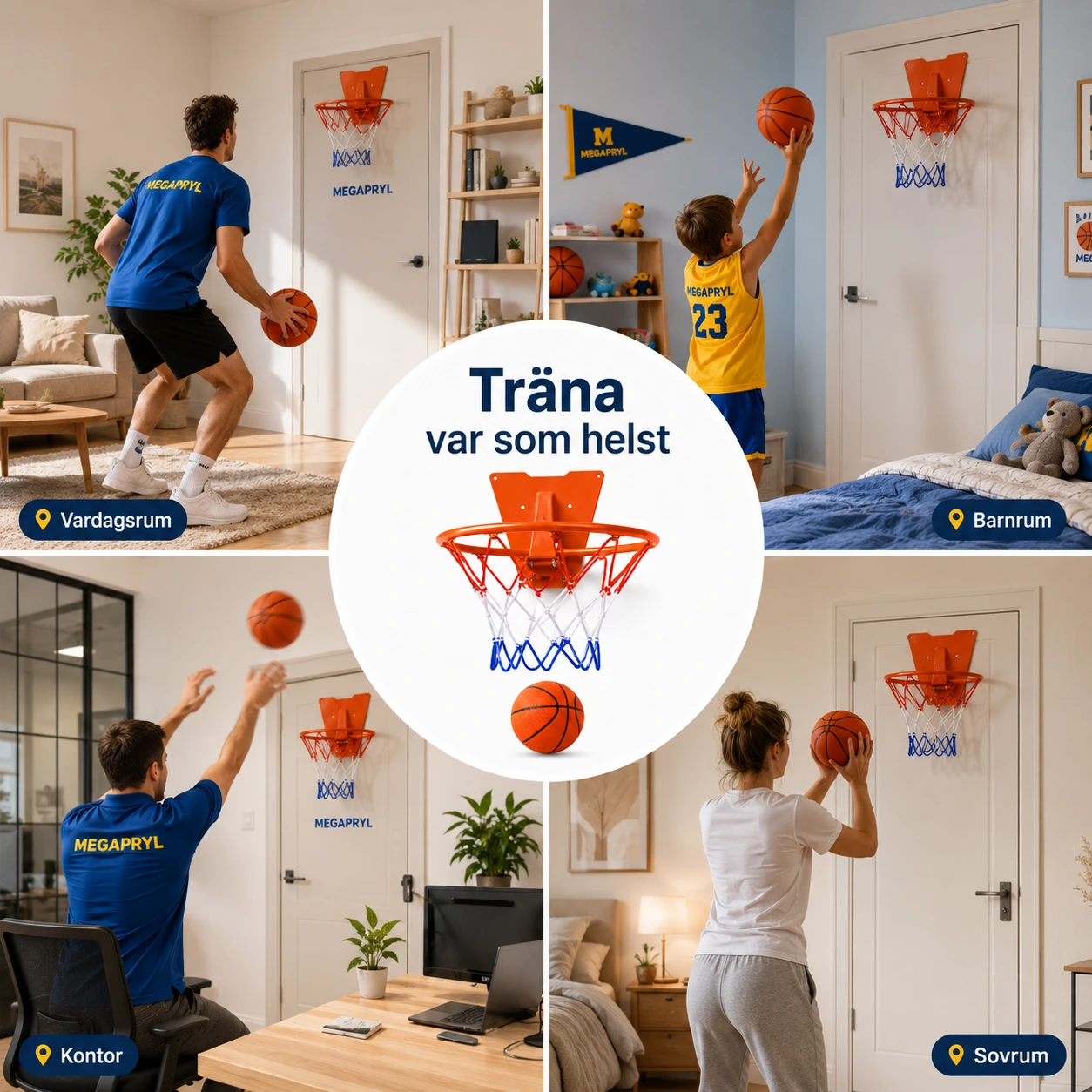 Tyst Basketset för Inomhusbruk