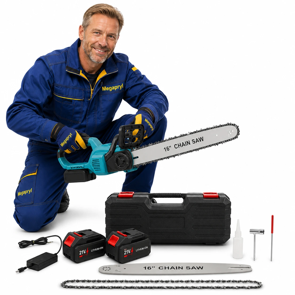 Batteridriven motorsåg 12/16 tum – borstlös