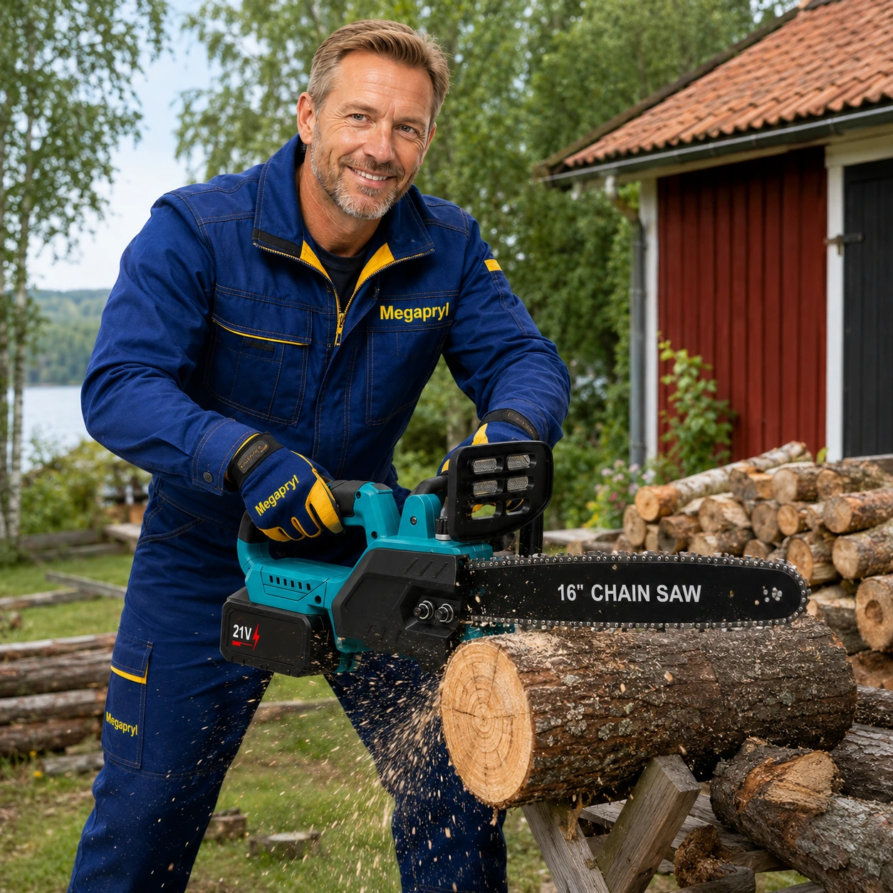 Batteridriven motorsåg 12/16 tum – borstlös