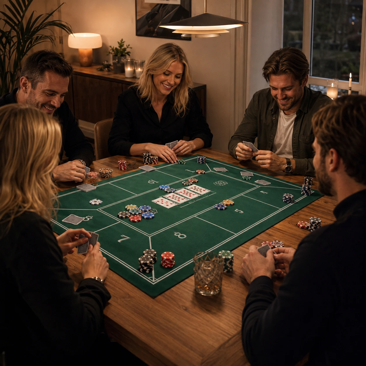Pokerduk för Texas Hold'em 180x90 cm