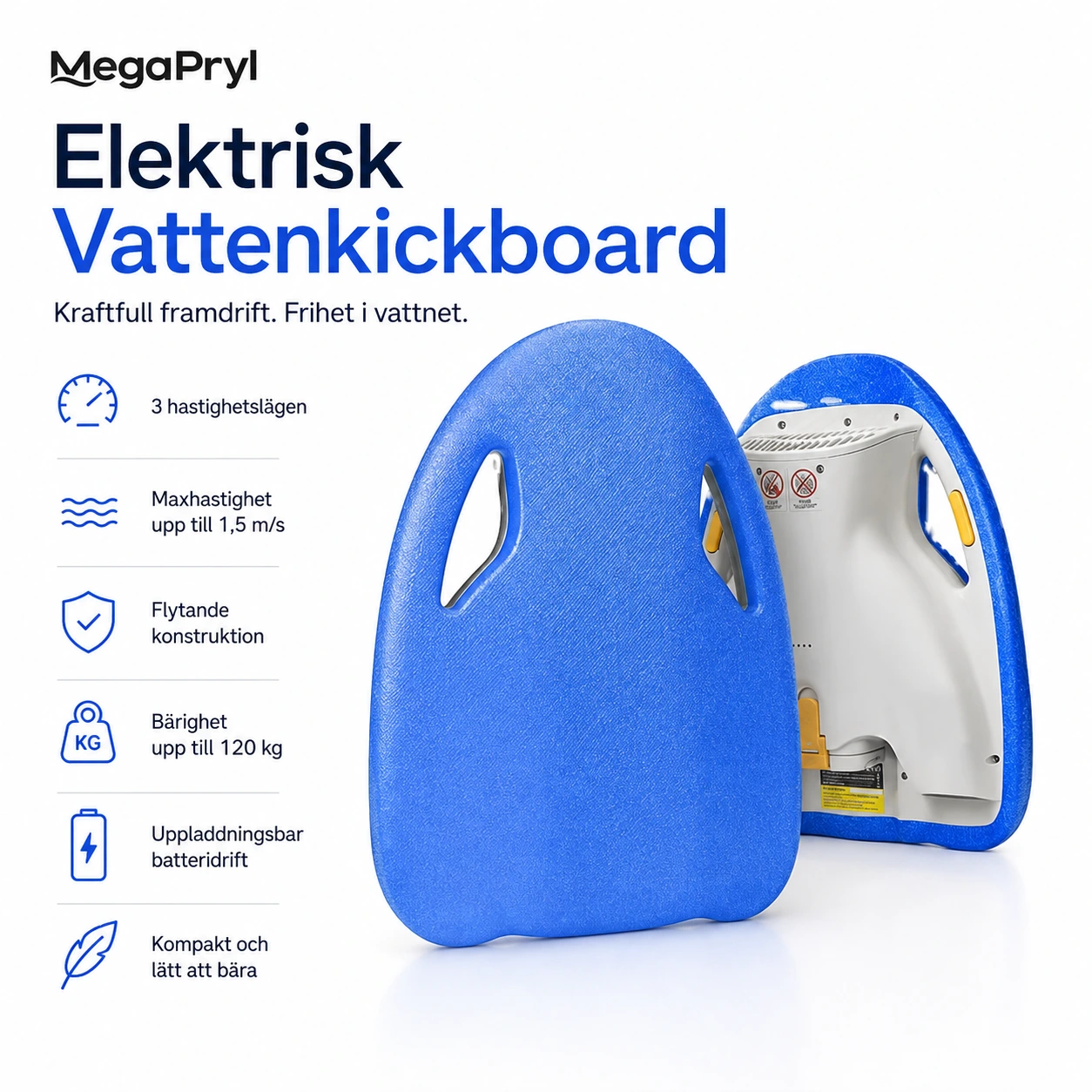 Sähkökäyttöinen vesipotkulauta 3 nopeustilalla