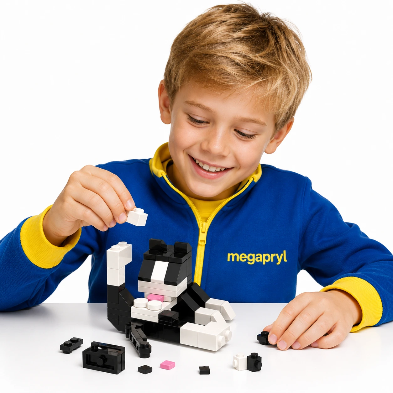 Byggkloss Katt 62 delar – MOC Djurfigur för Barn