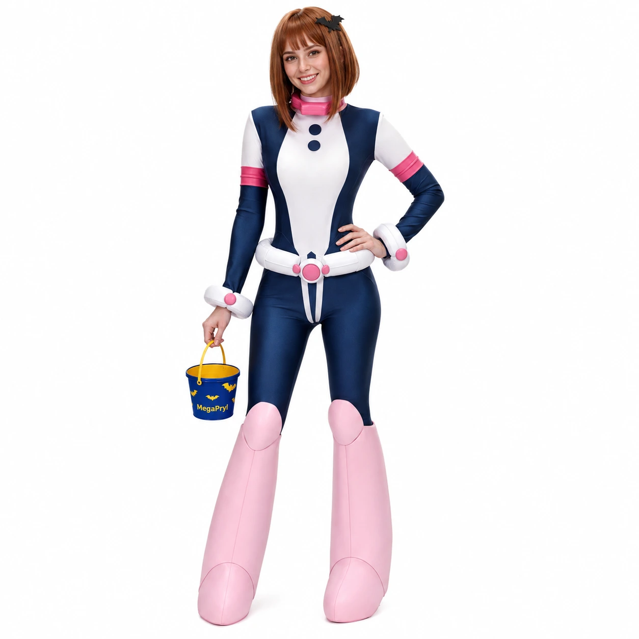 Anime cosplaydräkt för dam med halsdel och midjedekor