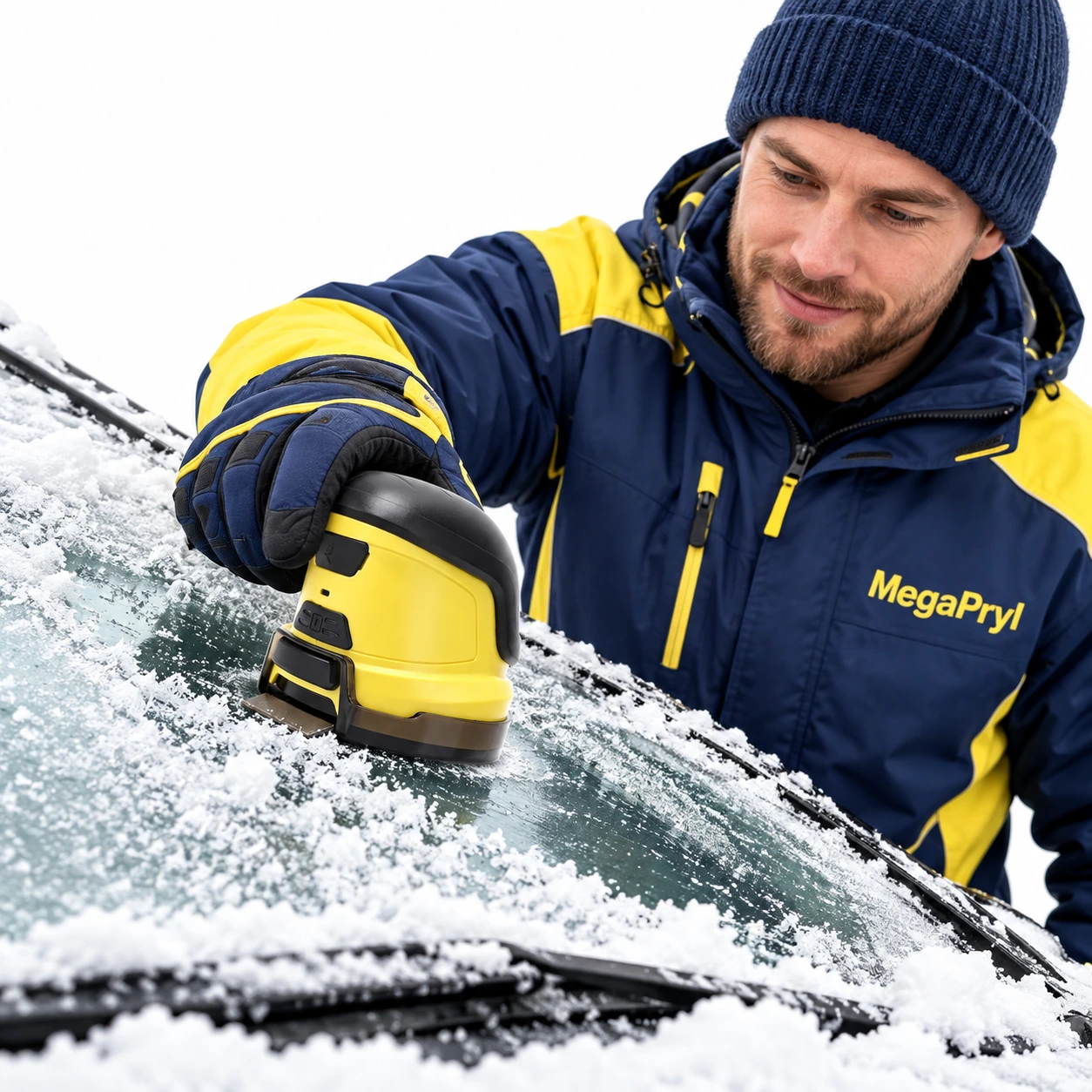 Sähköinen jääraappa autoon sisäisellä akulla