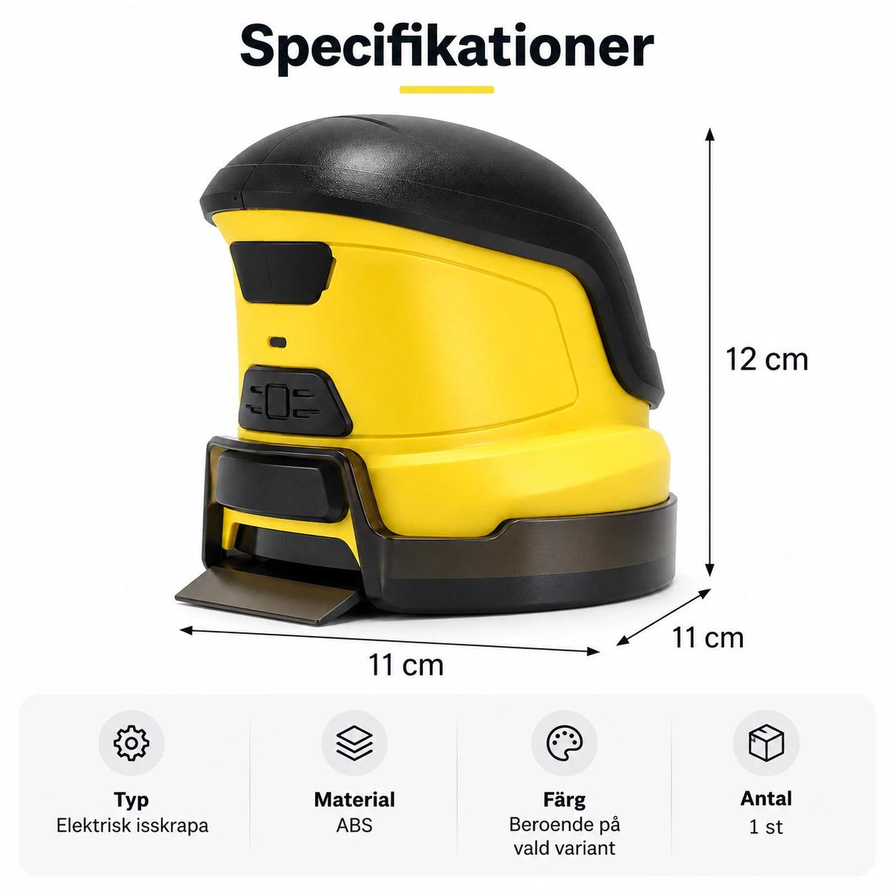 Sähköinen jääraappa autoon sisäisellä akulla