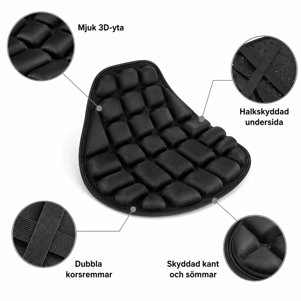 Sittdyna för Motorcykel Ergonomisk med Halkskydd