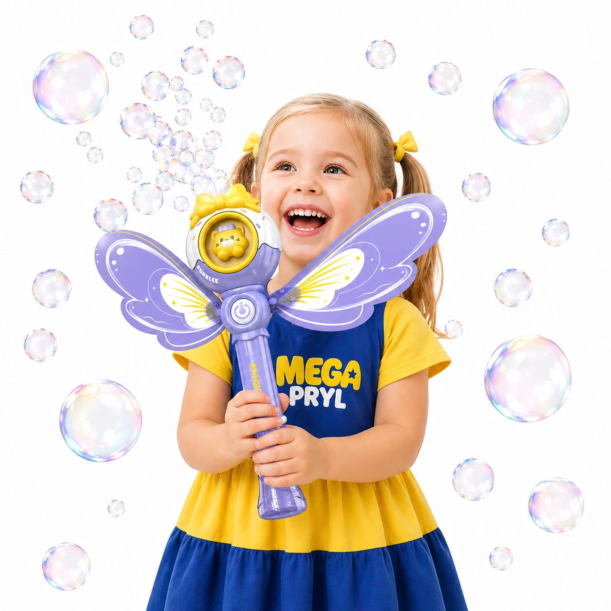 Bubbelmaskin Barn LED Ljus Björn – Automatisk