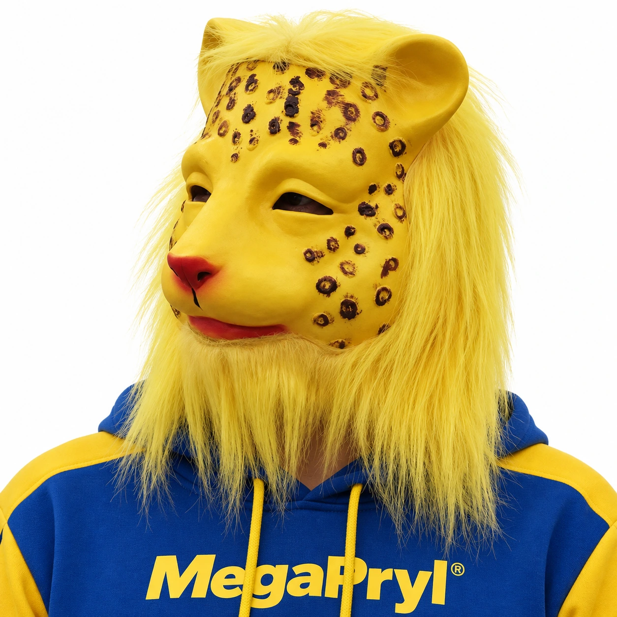 Leopardmask Heltäckande för Vuxen – Djurmask för Halloween och Maskerad