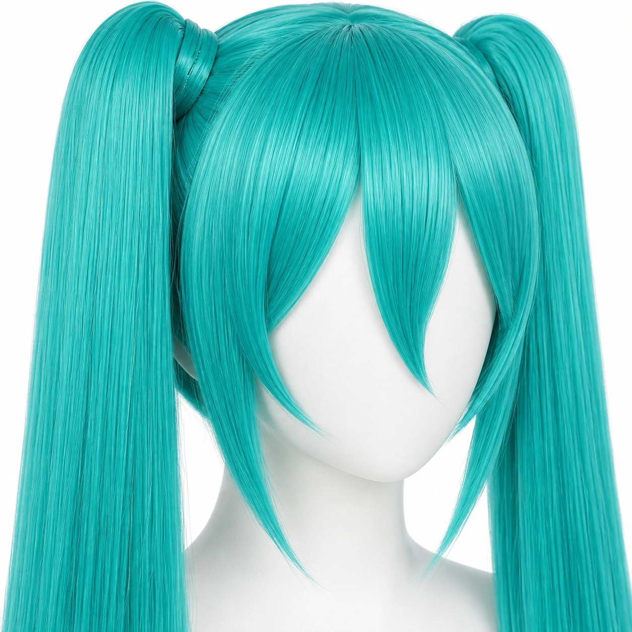 Turkos Lång Anime Cosplay Peruk