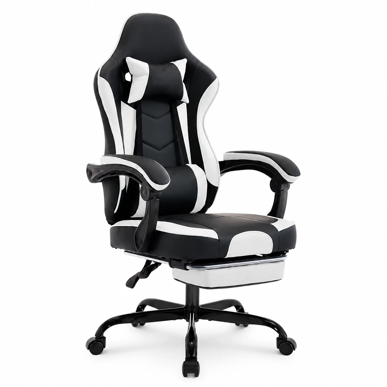 Gamingstol Justerbar med Fotstöd och Ländkudde