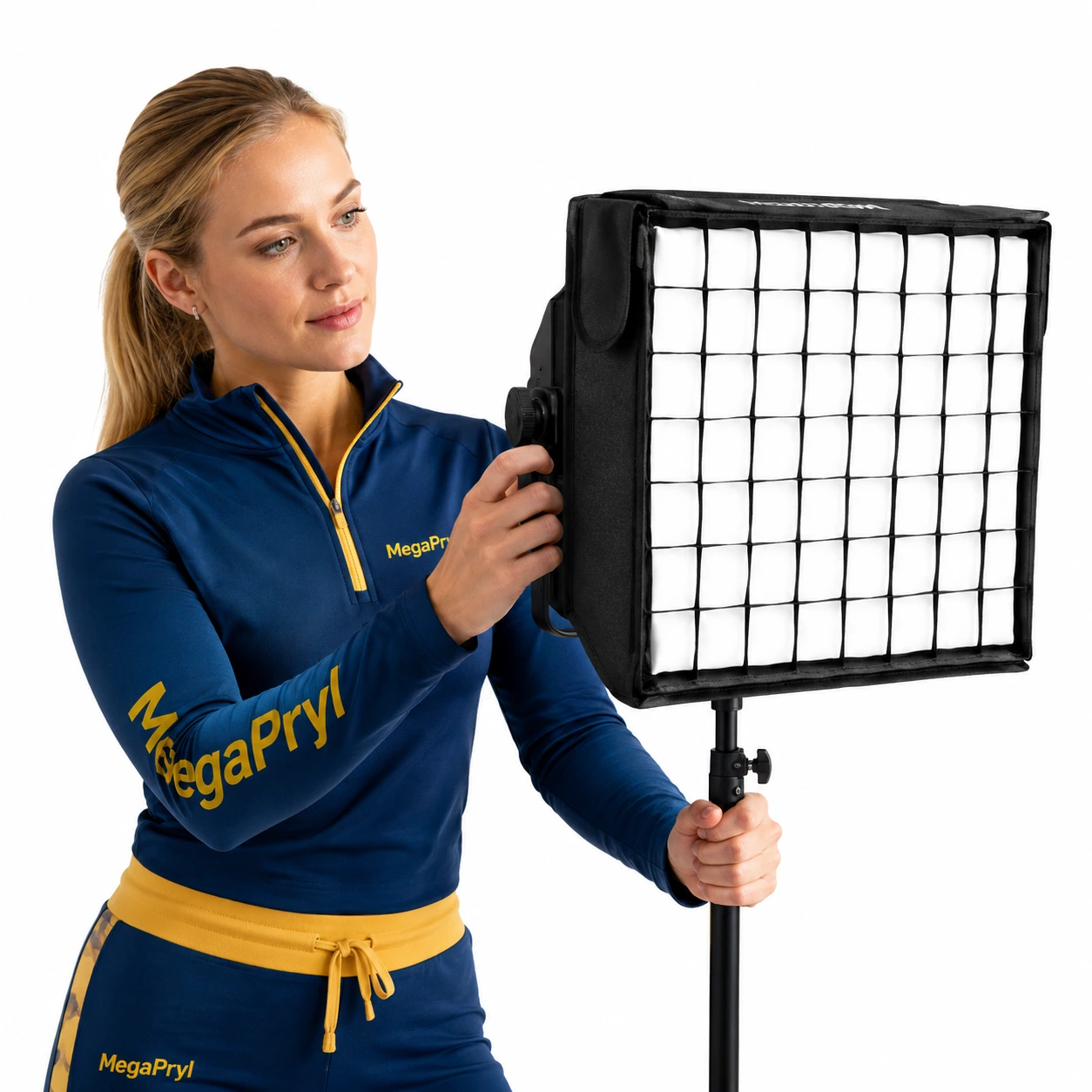 Softbox med grid för LED-videolampa 31 x 29 cm
