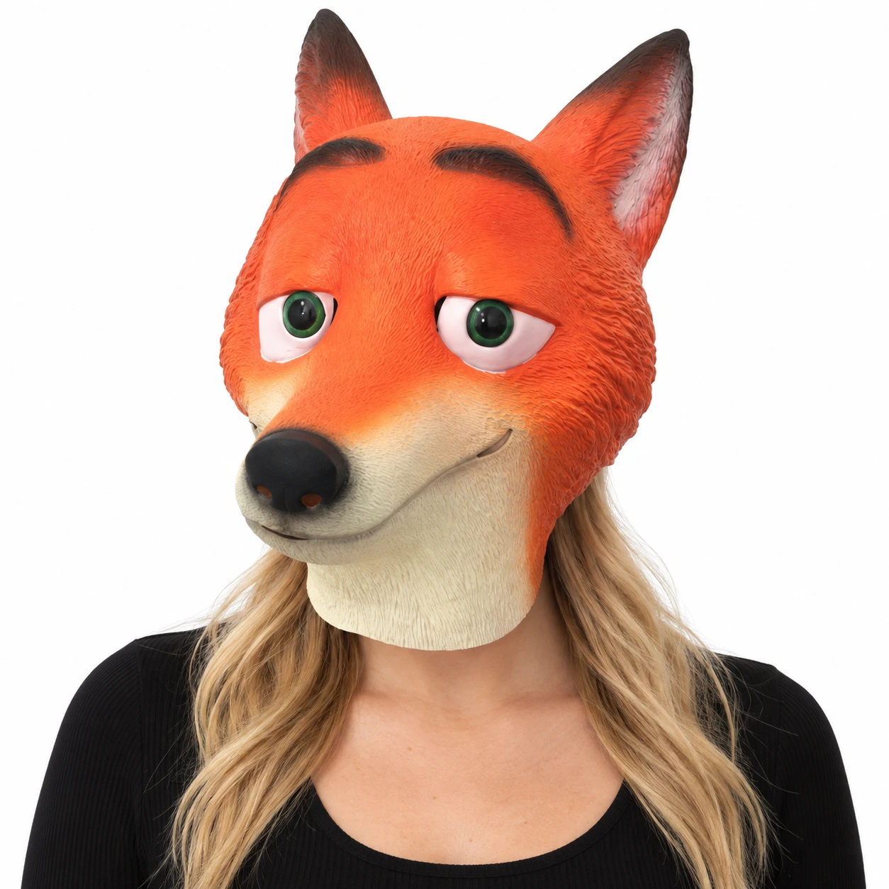 Mask räv i latex, vuxen