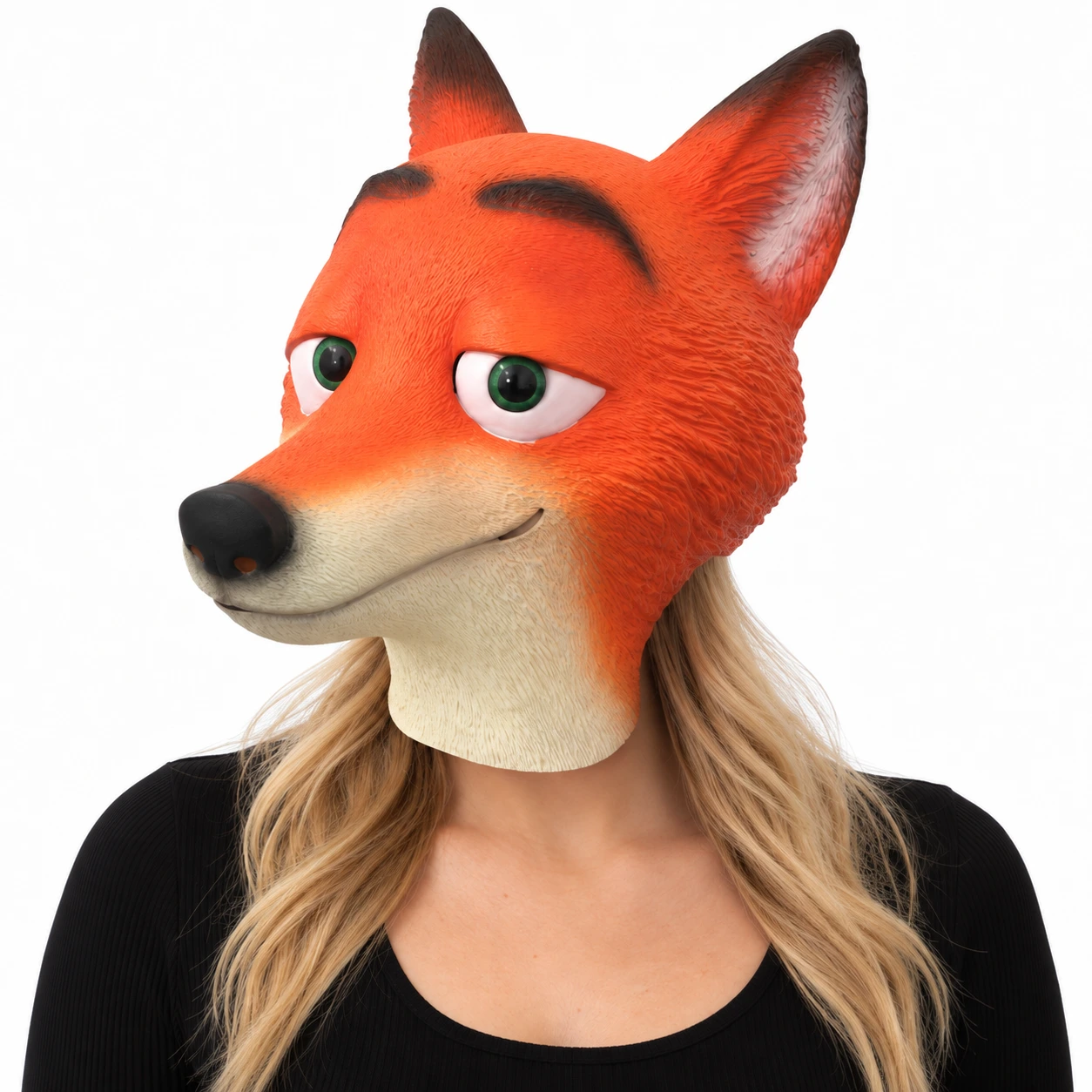 Mask räv i latex, vuxen