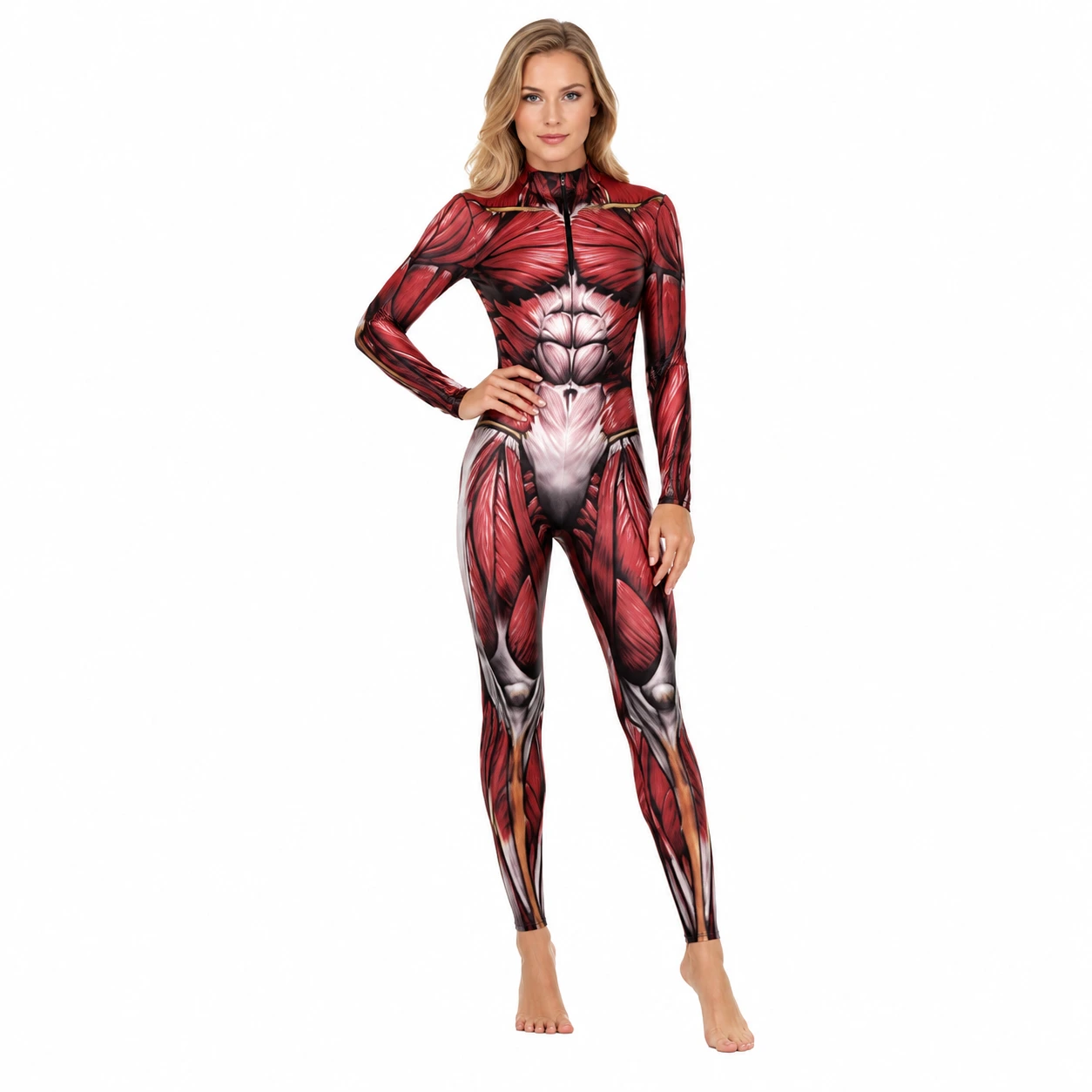 Anatomidräkt för halloween och cosplay
