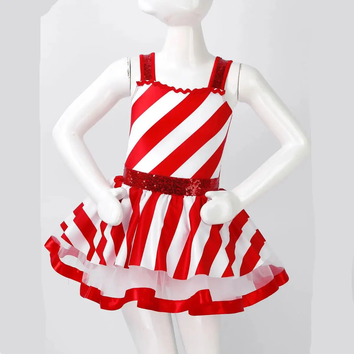 Juldräkt för Flickor - Polkagris 3