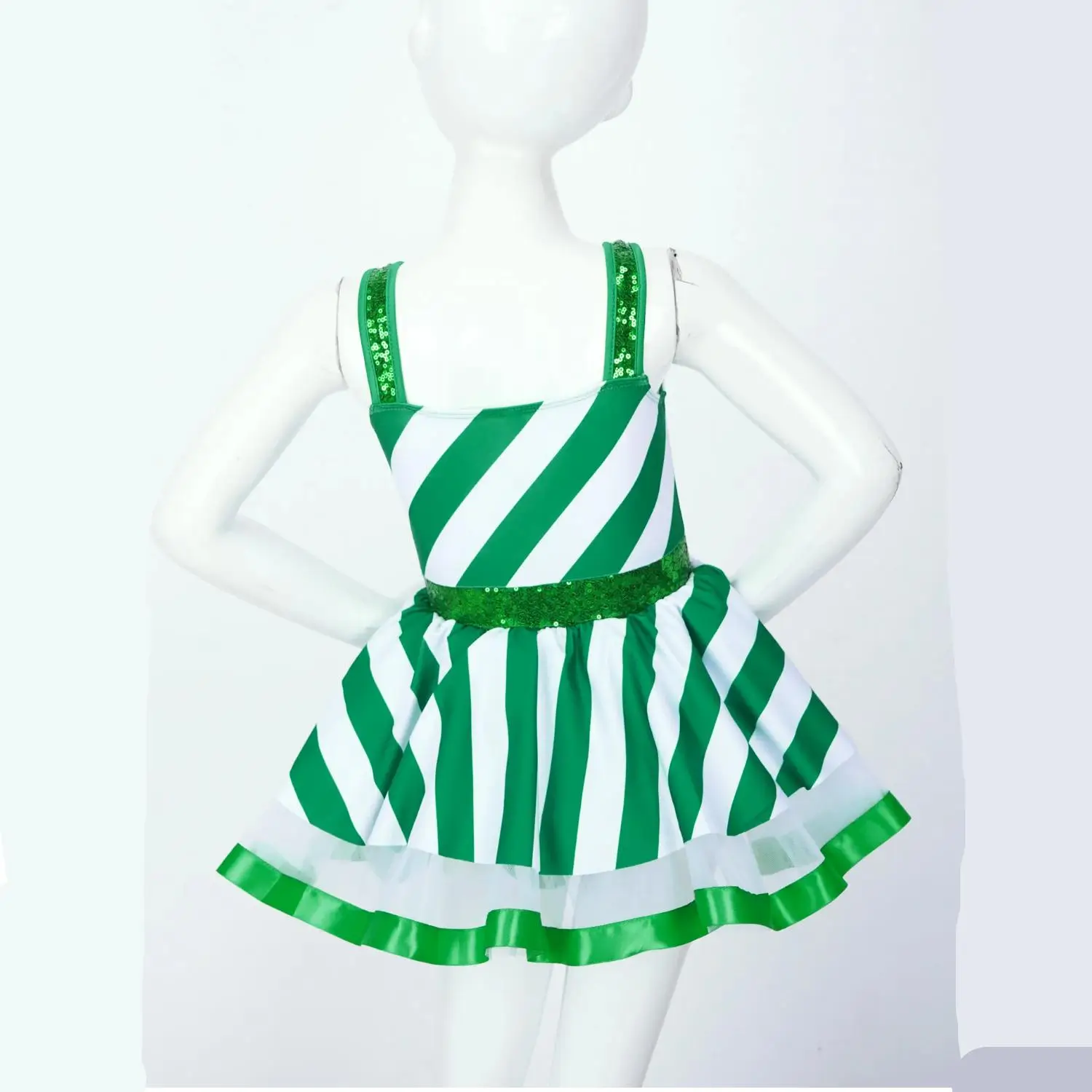 Juldräkt för Flickor - Polkagris 4