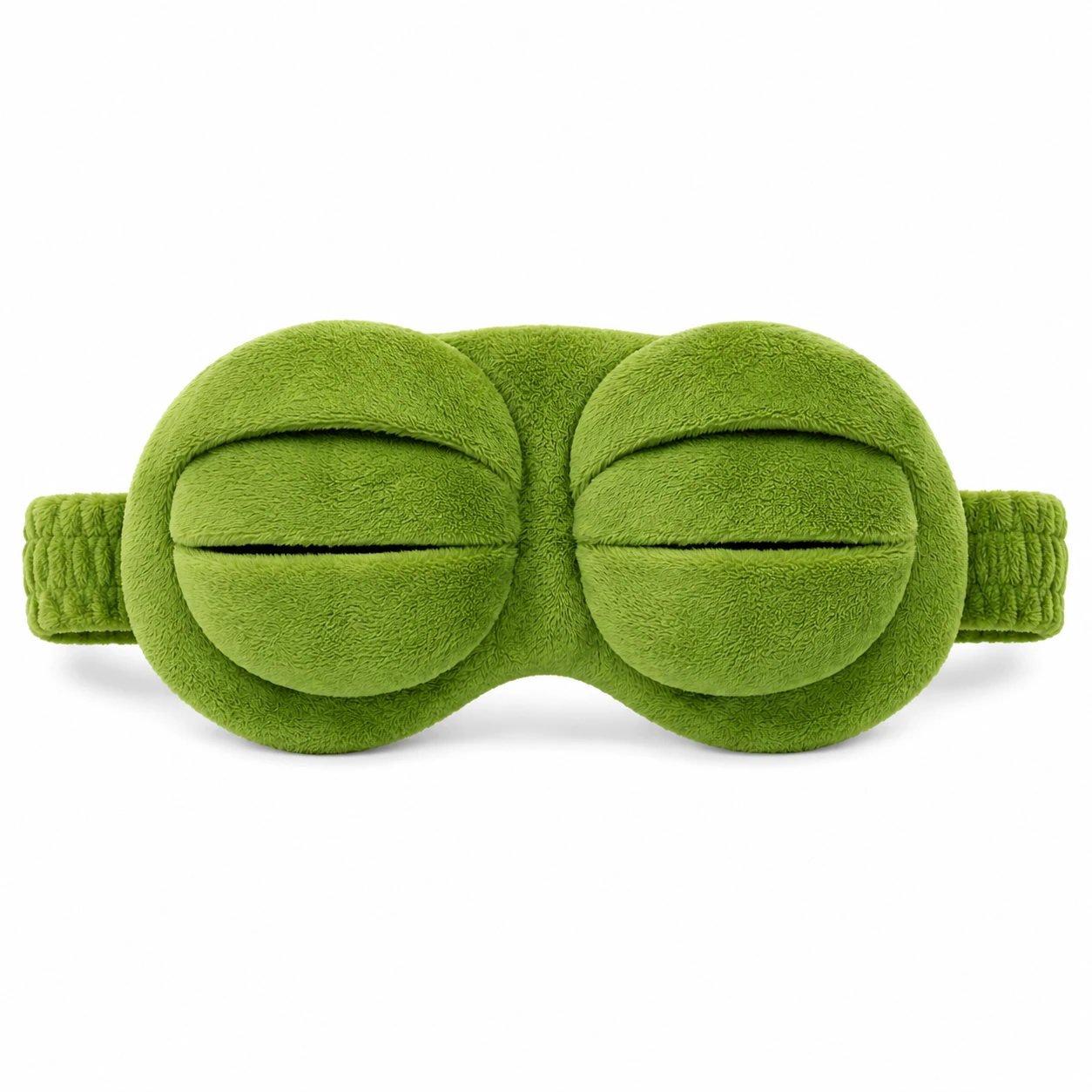 Groda Sovmask i Plysch med Roliga Ögon