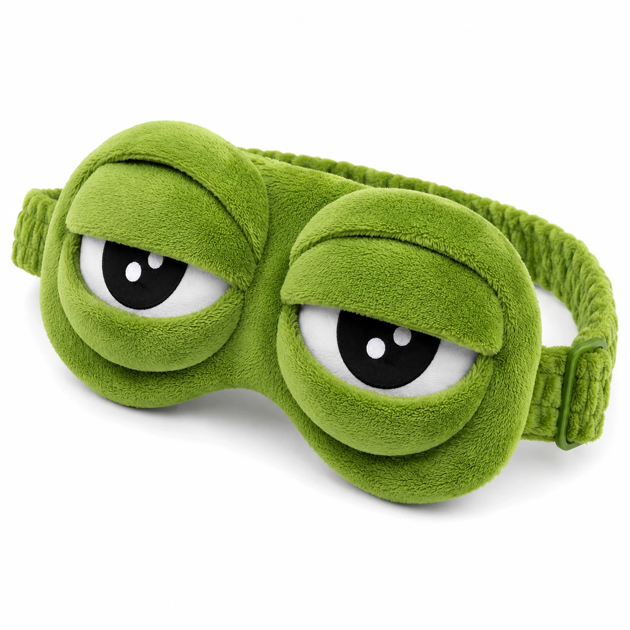 Groda Sovmask i Plysch med Roliga Ögon