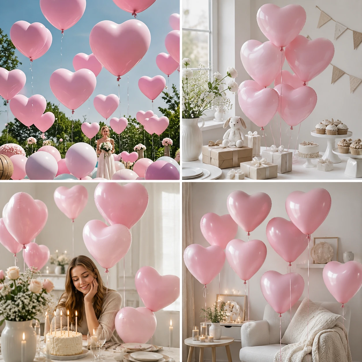 Hjärtballonger i Latex 30-pack – Rosa Festballonger