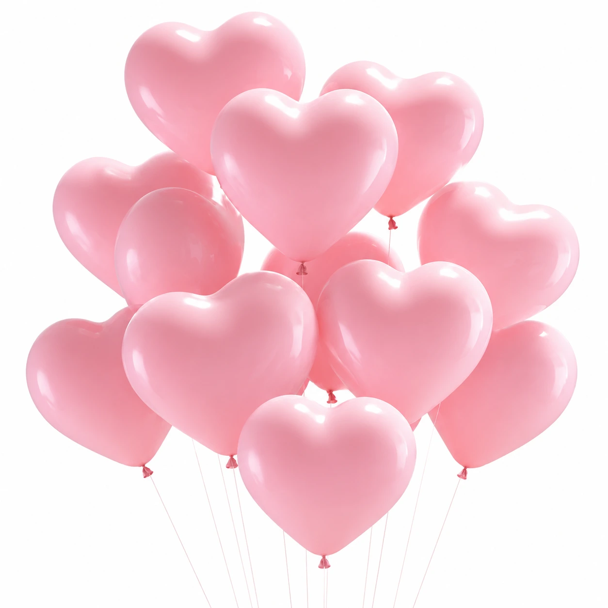 Hjärtballonger i Latex 30-pack – Rosa Festballonger