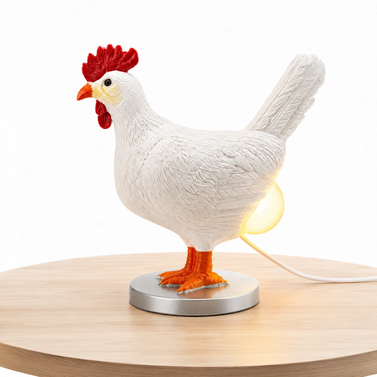 Kycklinglampa LED – Dekorativ Bordslampa med Äggljus