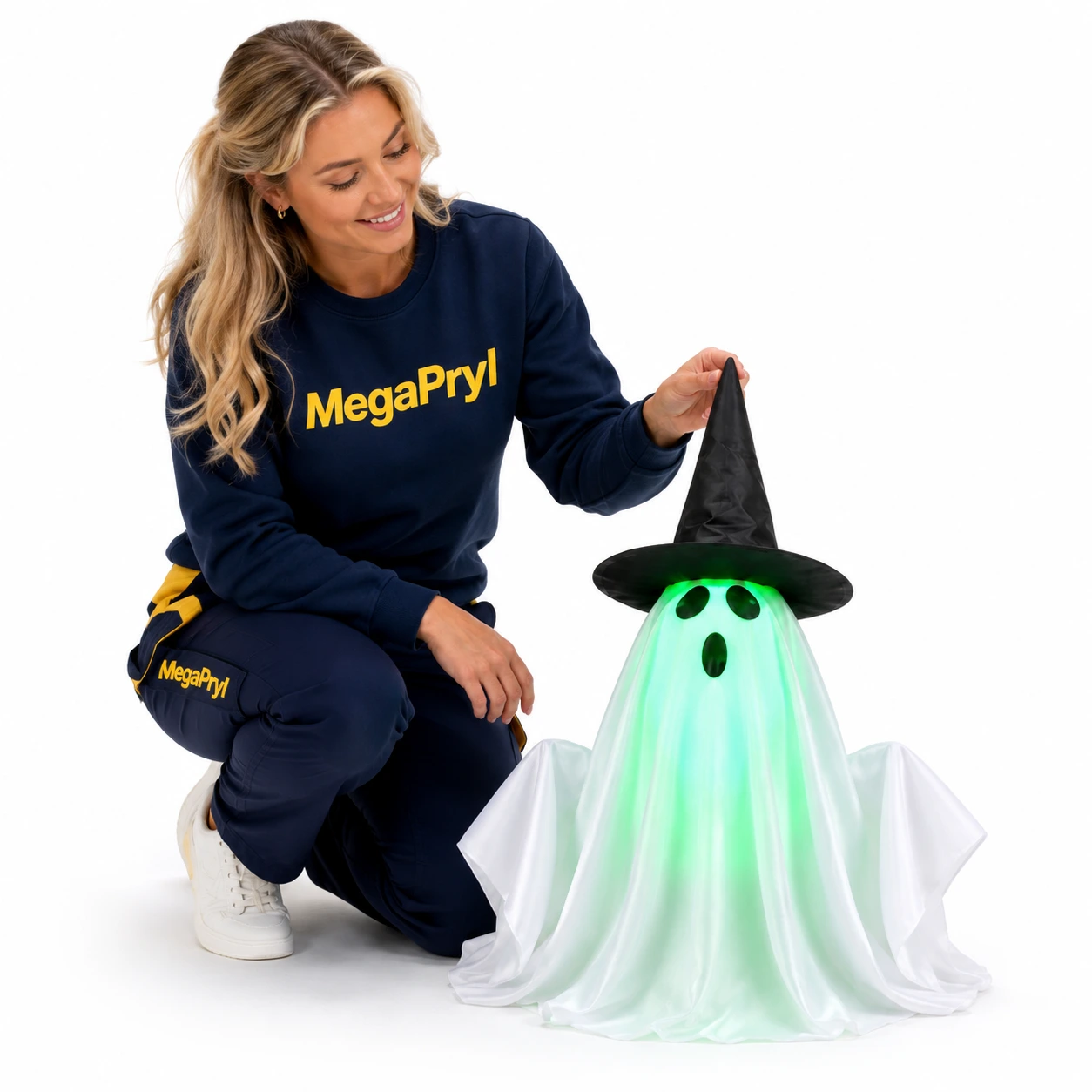 Halloween-spöke med LED-ljus och ljud