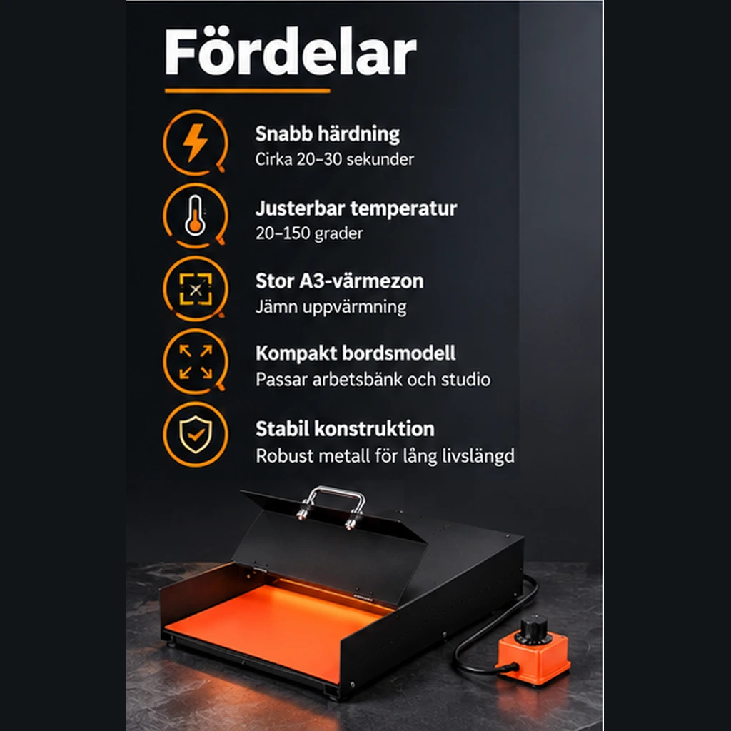 DTF-ugn för härdning av transferfilm, A3
