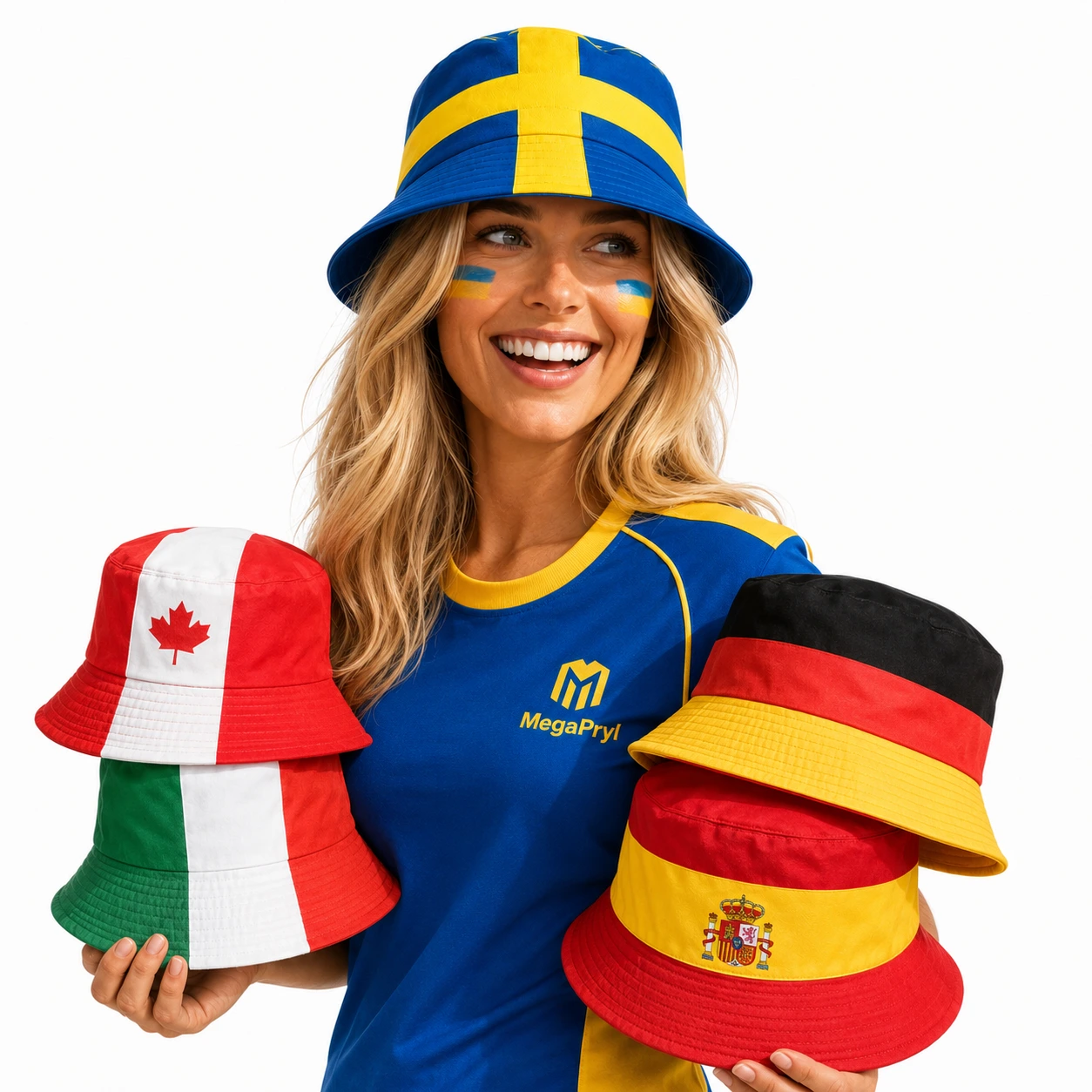 Nationsflagga Bucket Hat – Supporterhatt för Fest