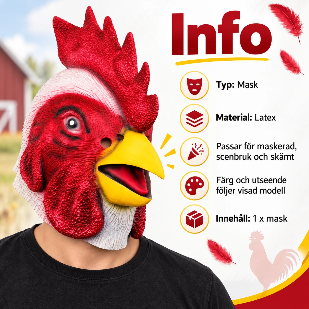 Mask tupphuvud i latex