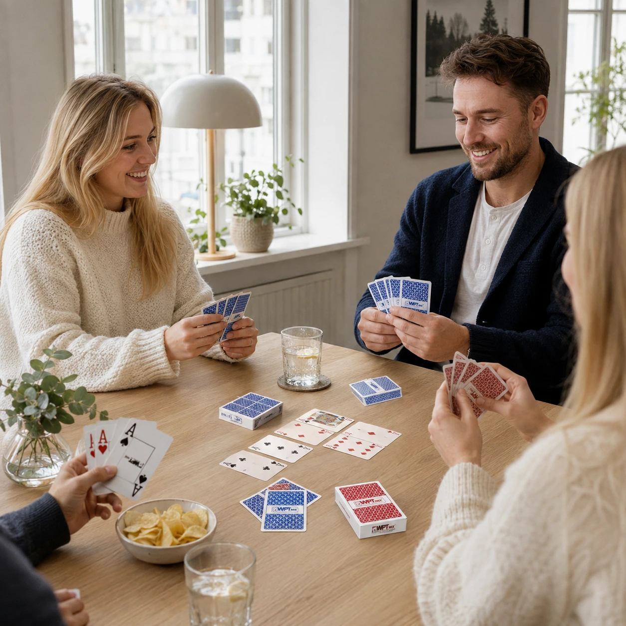 Plastspelkort för poker och kortspel, vattentåliga