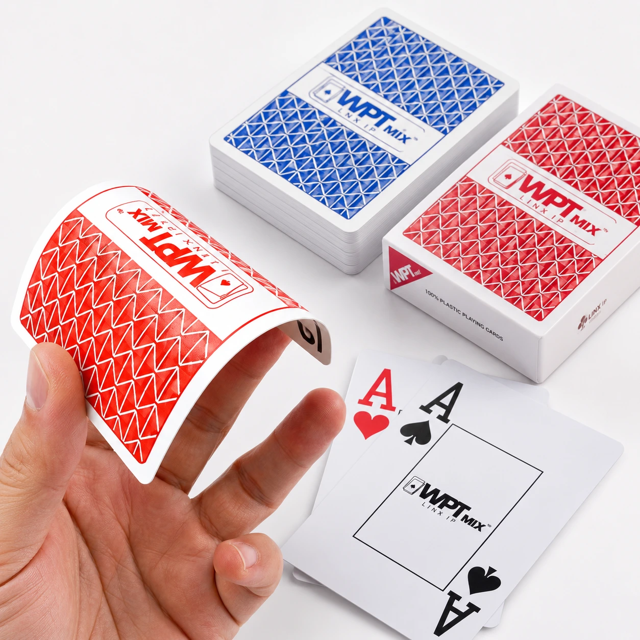 Plastspelkort för poker och kortspel, vattentåliga