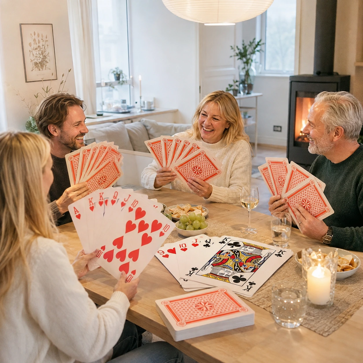 Jättespelkort för familjespel och fest