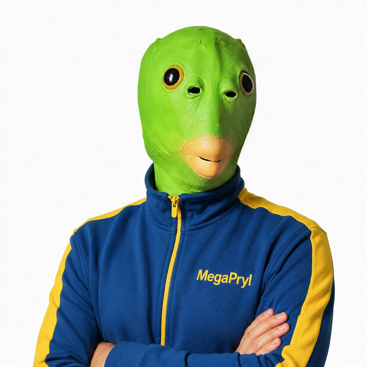 Grön fiskmask för maskerad i lätt vinyl