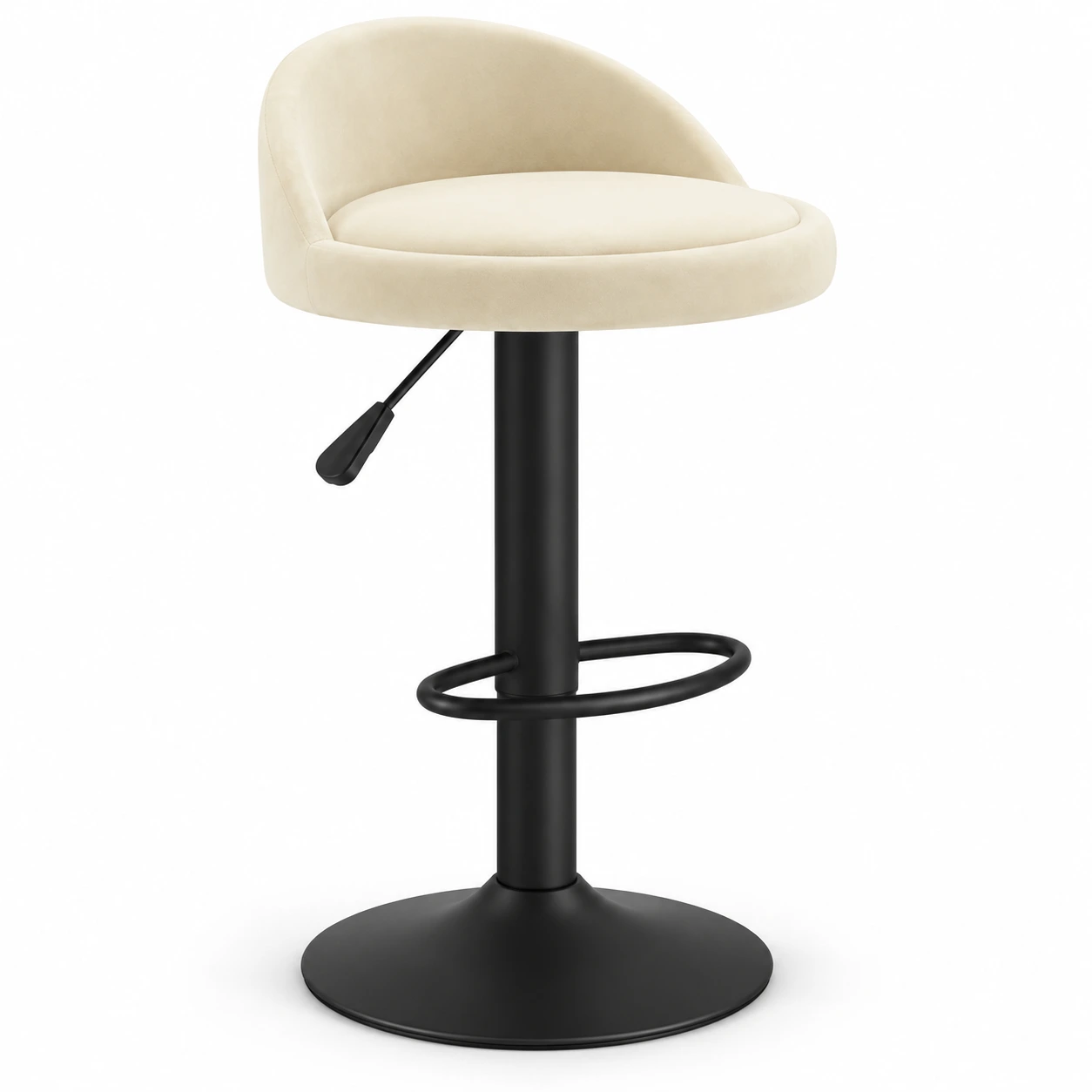 Justerbar barstol med fotstöd och 360° rotation