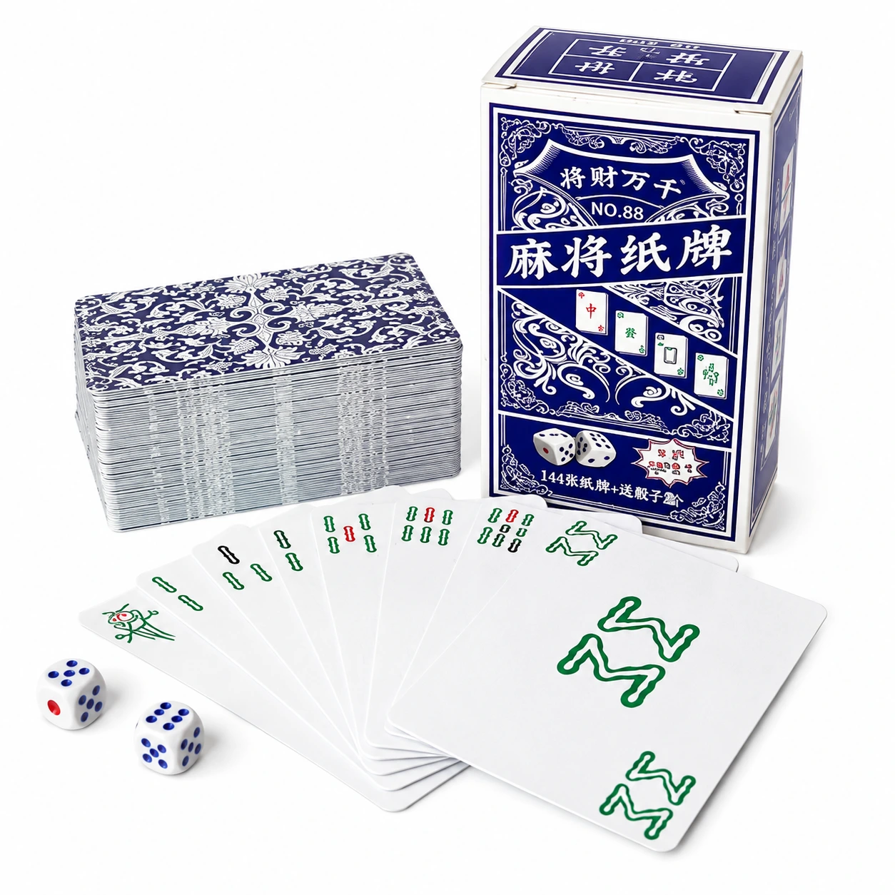 Mahjongkort för hem och resa, 1 set