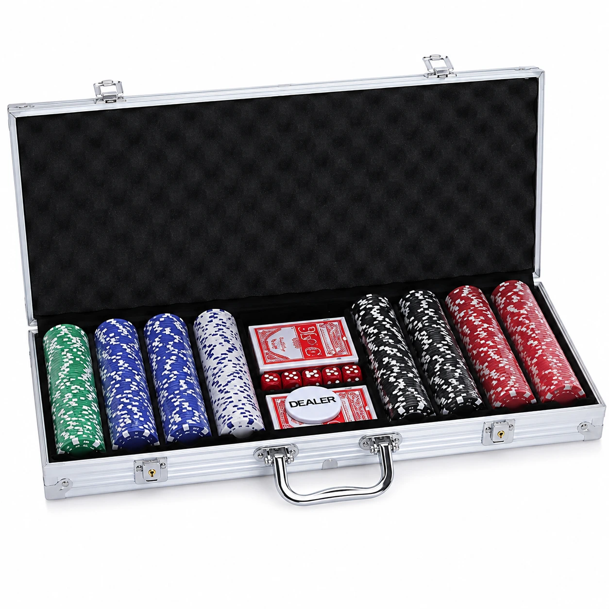 Pokerset med 500 marker i aluminiumväska