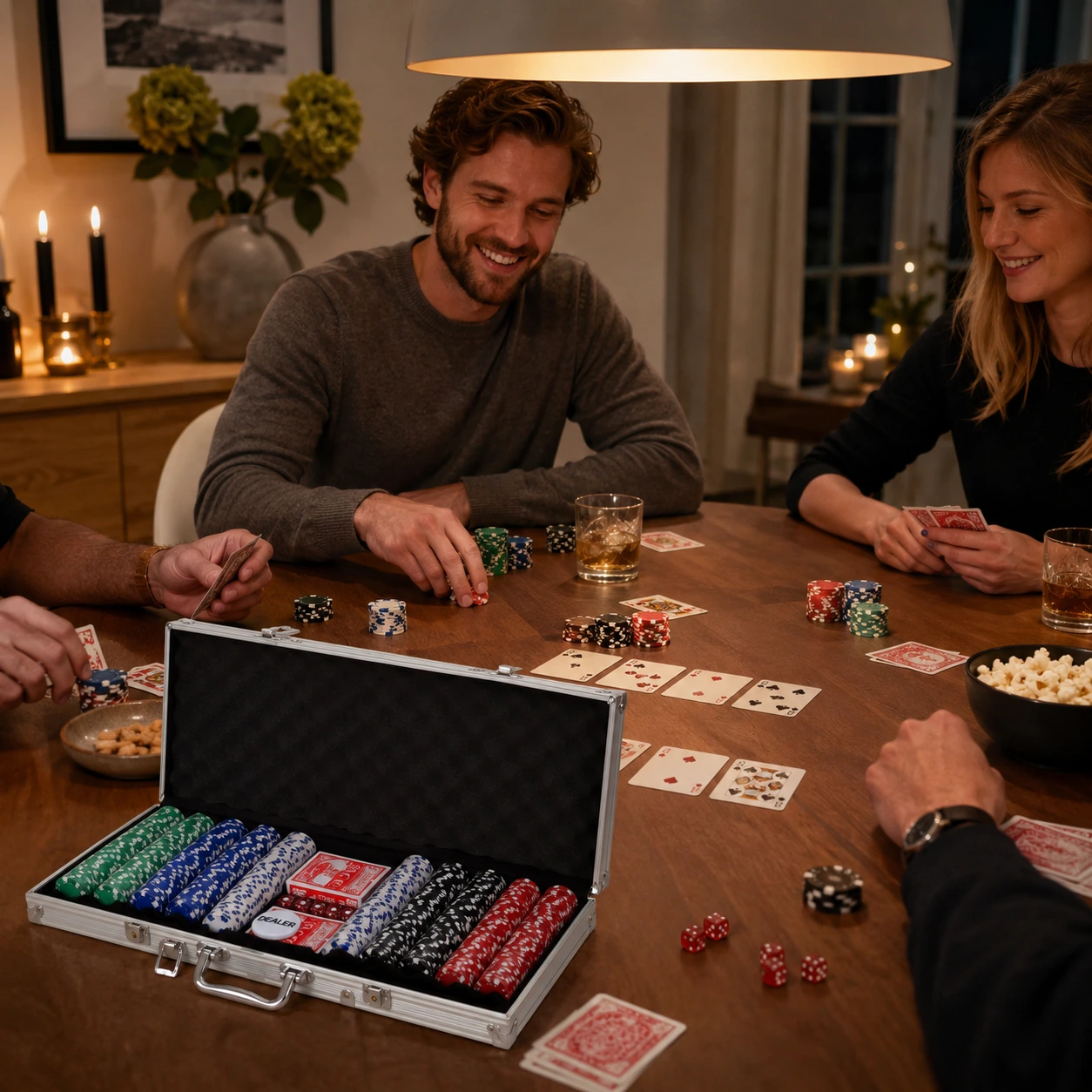 Pokerset med 500 marker i aluminiumväska