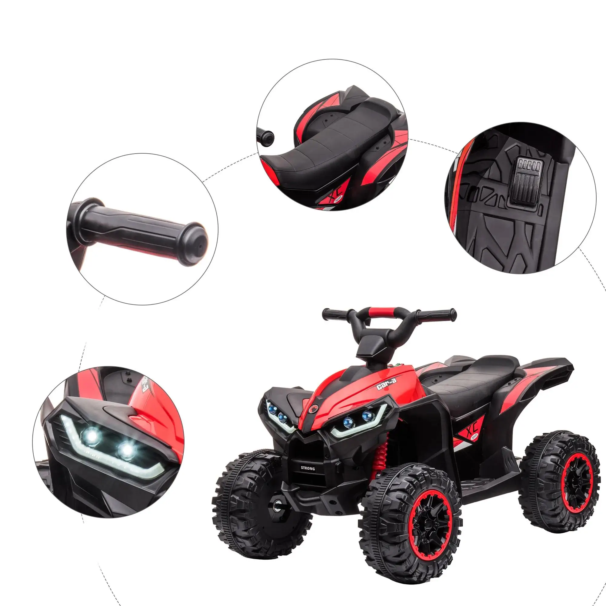 Barnfyrhjuling – 12V med LED Tuta och 2 Motorer 2