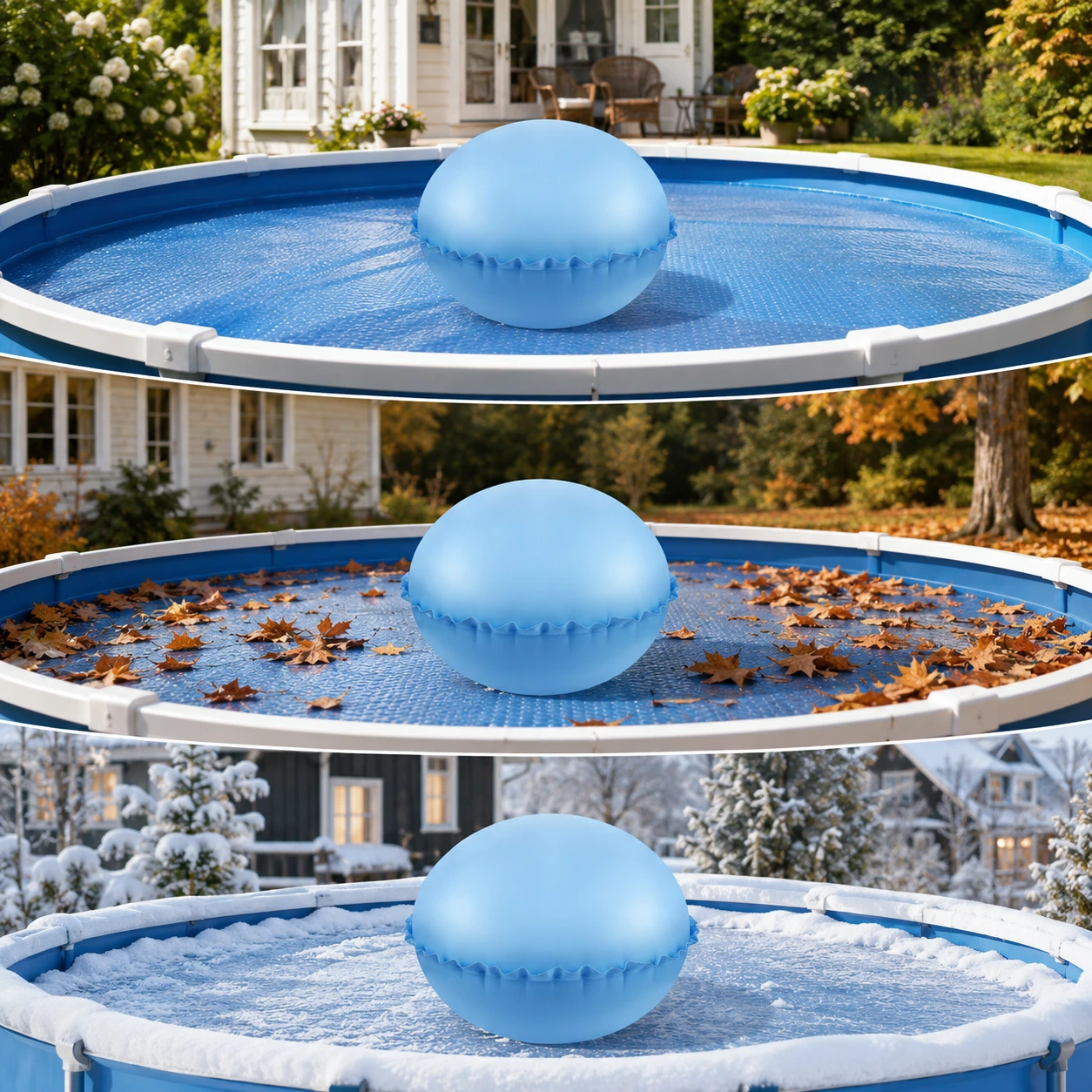 Poolkudde Uppblåsbar för Poolskydd 122 cm