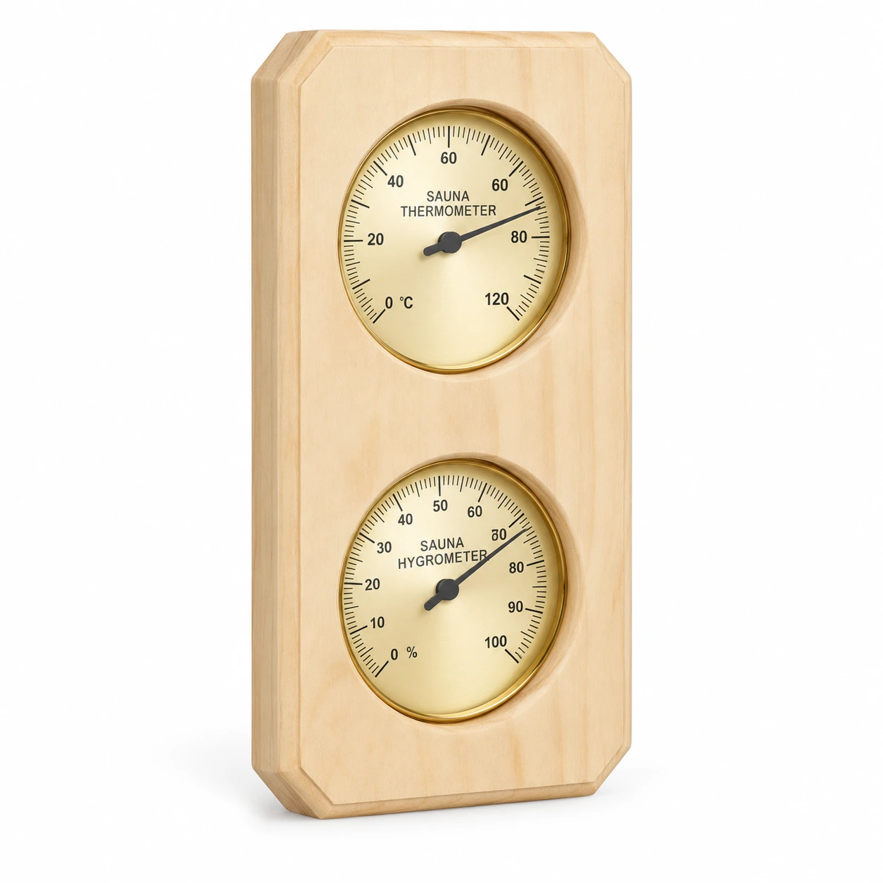Bastutermometer och hygrometer för vägg, mekanisk