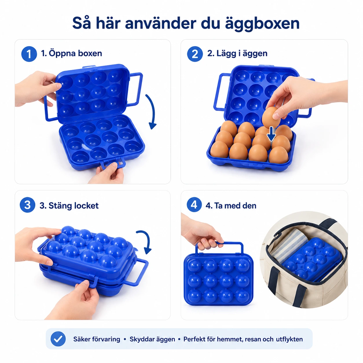 Ägghållare för Camping & Picknick