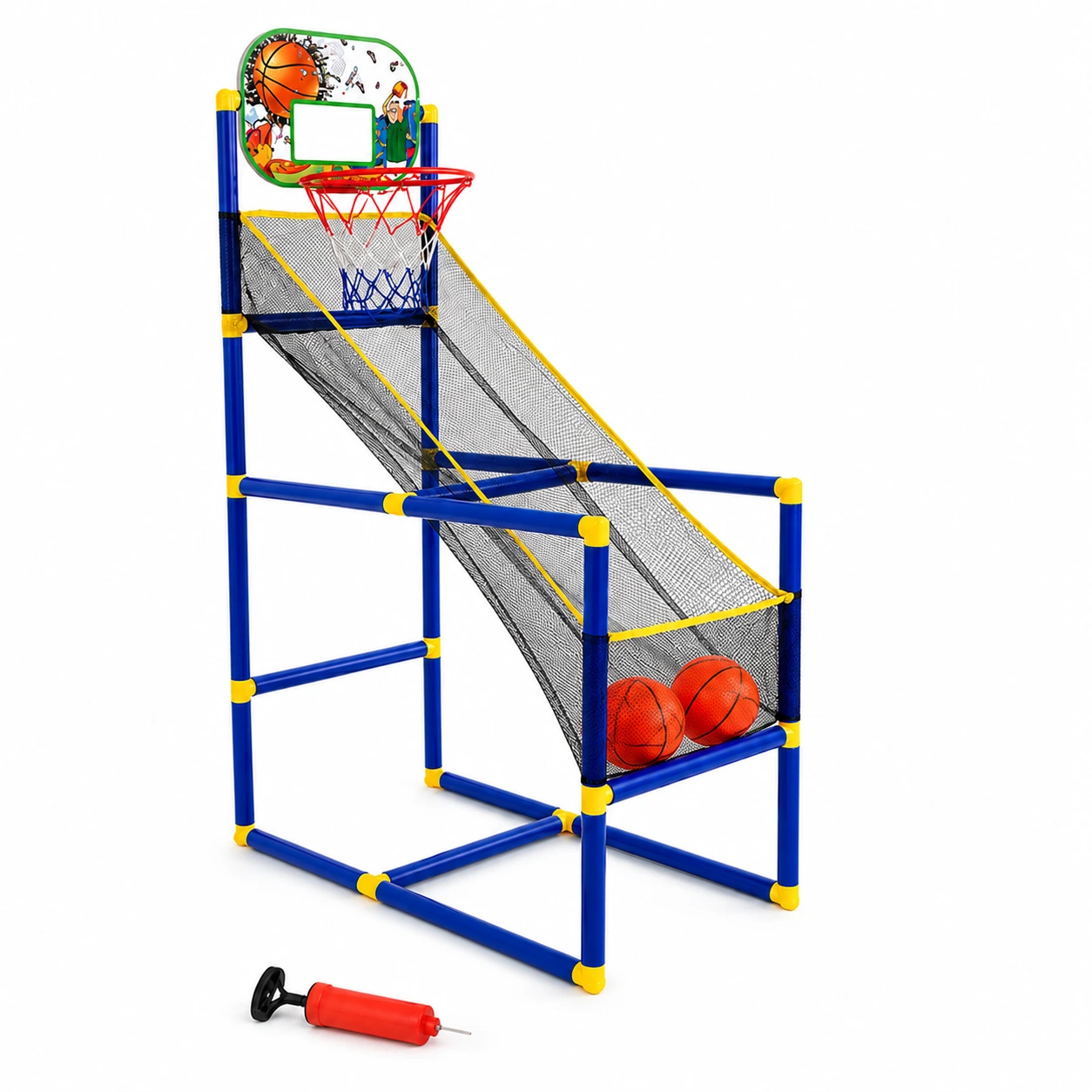 Basketställ med Returbana och Bollar