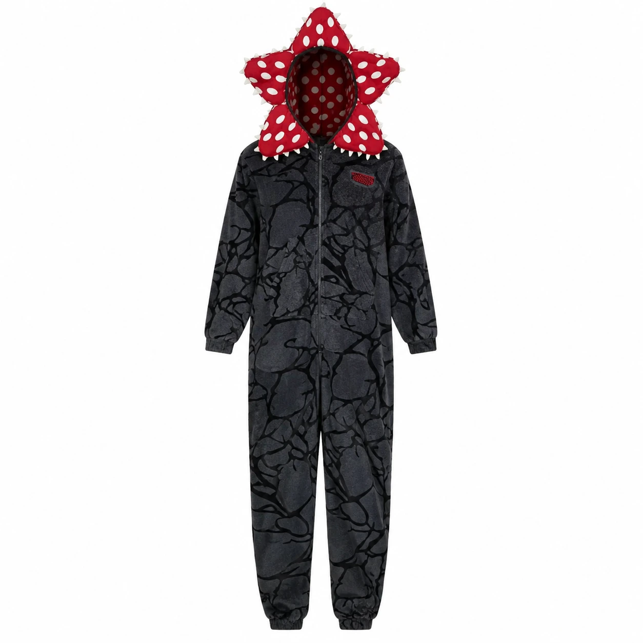 Onesie med monsterhuva för vuxna och barn