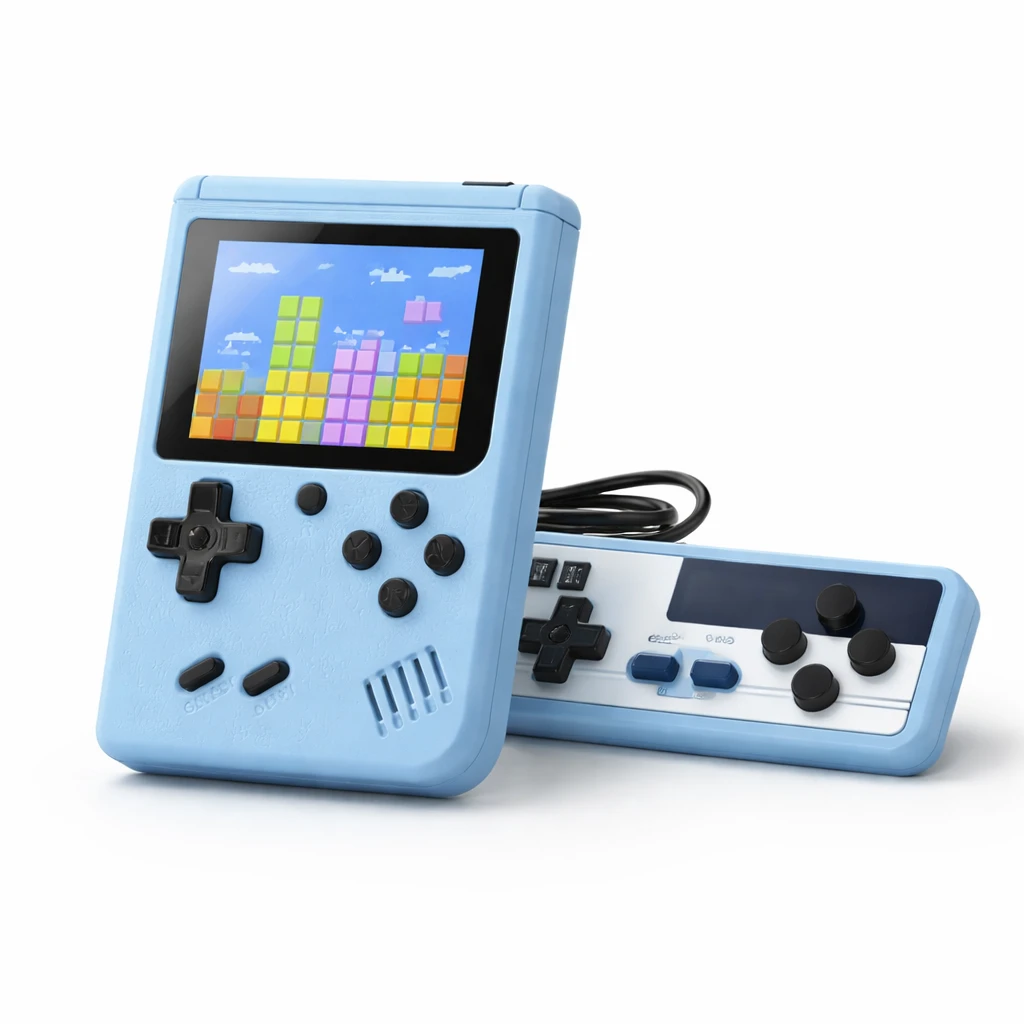 Handhållen retro spelkonsol – 500+ spel med tillbehör