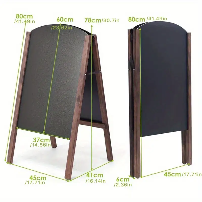 Svarta Tavla Skylt Elegant Trä A-Ram 4