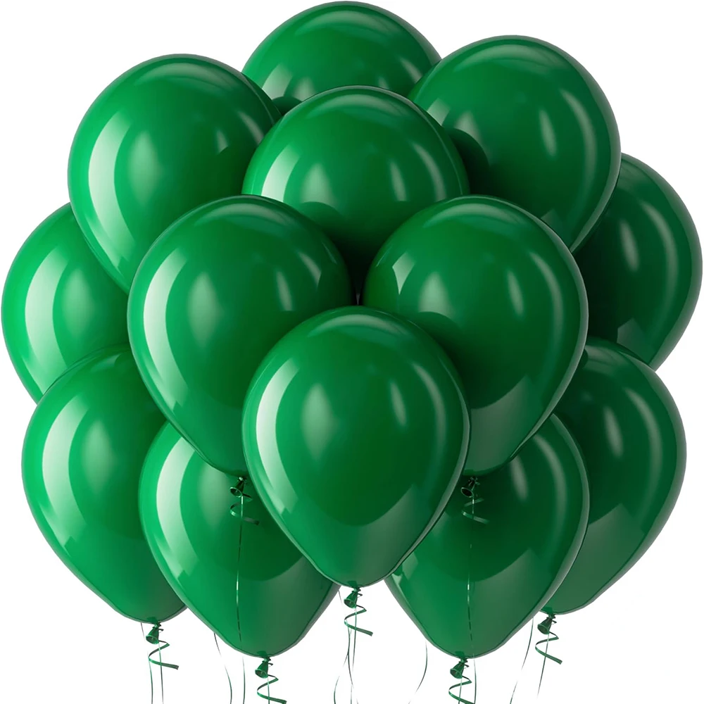 Latexballonger Pastell Skogsgrön 50 cm – 20-pack