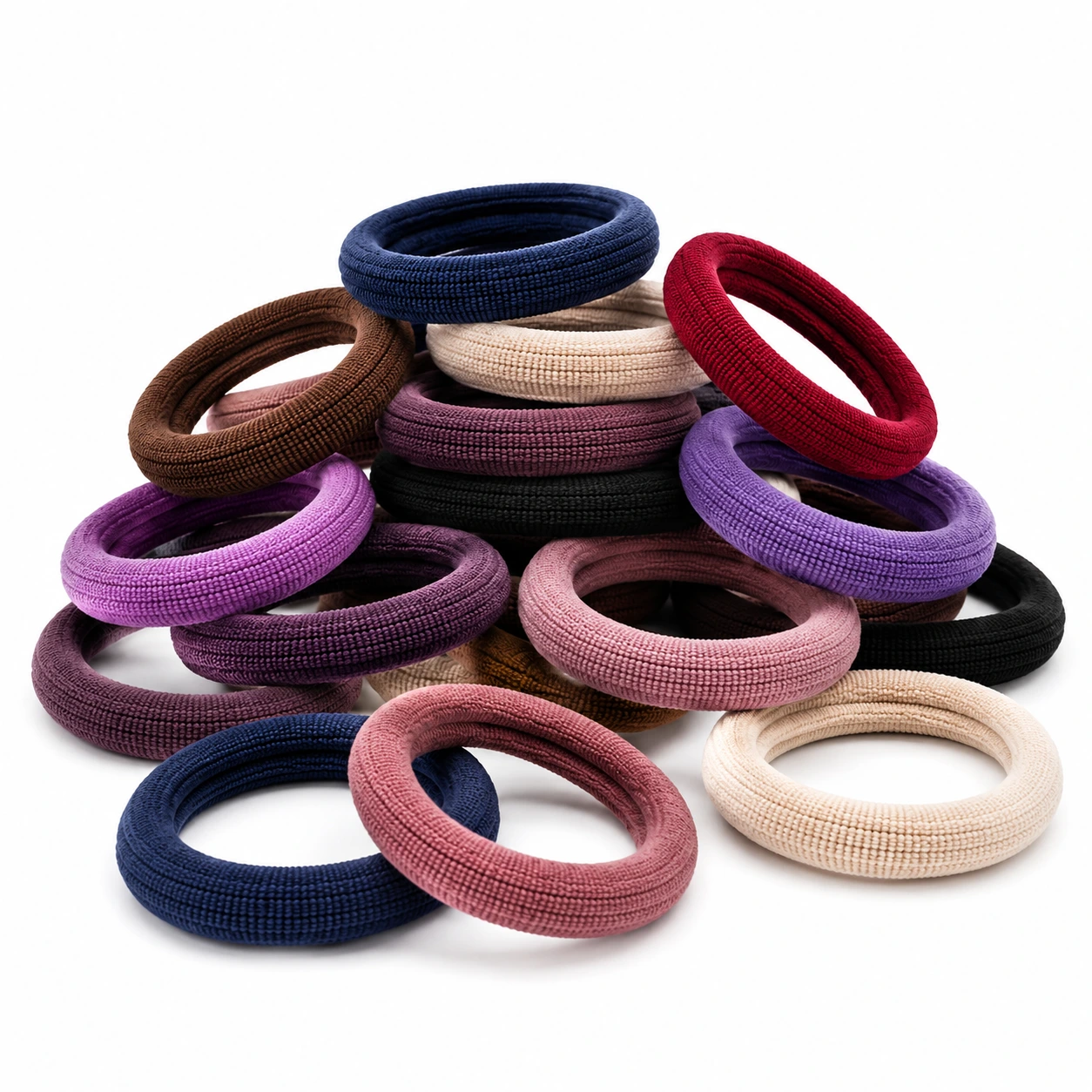 Hårsnoddar - Elastiska Hårband i Flera Färger 100-200-pack