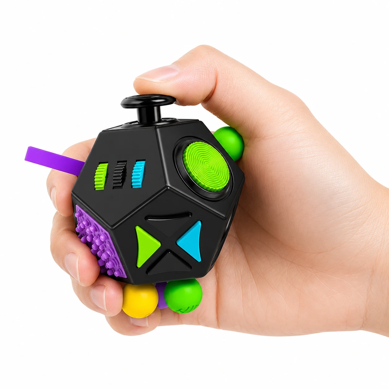 Fidget Cube 12-Sidor – Stress & Sensorisk Fidget Toy